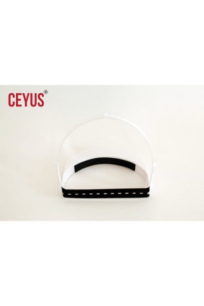 Ceyus Face Protective Visor, Medical, White Color, Angle Adjustable Visor with Anti Fog Feature