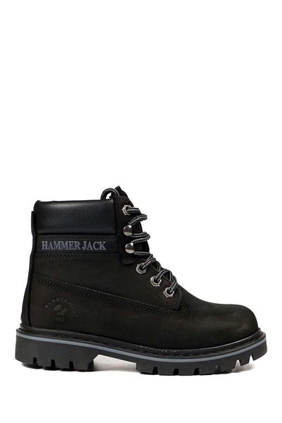Hammer Jack Μπότες Γνήσιο Δερμάτινο Μαύρο Nubuck Orthopedic 16600-m Μπότες