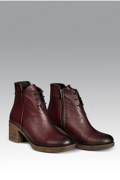 UGR Moscow Claret Red Genuine Leather Women's Boots