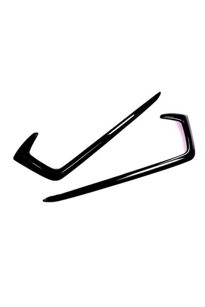 OLED GARAJ Honda Civic İçin Uyumlu FC5 Ön Sis Kaşı Kaplaması Piano Black ( Ma...