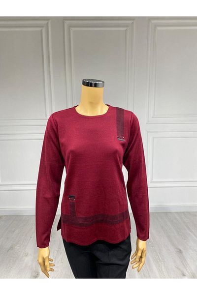 Gürkan Triko Gürkan 0 Collar Claret Red Knitwear Sweater