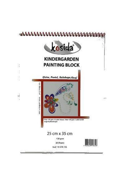 Ponart Kosida Kindergarden Block 25x35 130 Gr15 White 5 Color Sheets