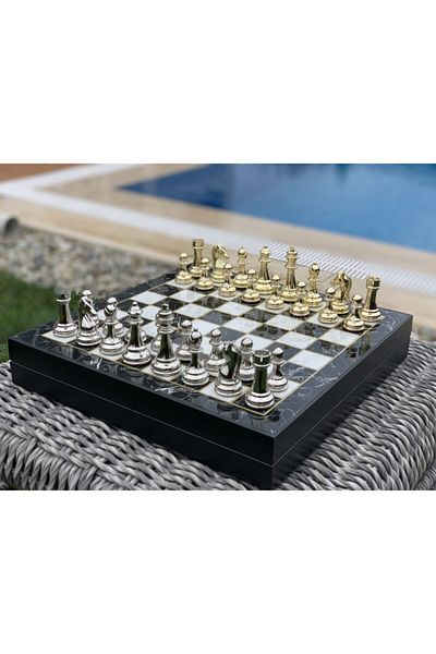 POLO BLUE Luxury Large Chess Set