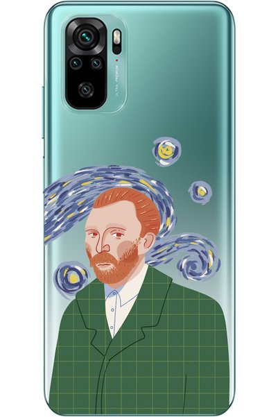 WANNA PROTECT Xiaomi Redmi Note 10 Van Gogh Design Patterned Transparent Sili...
