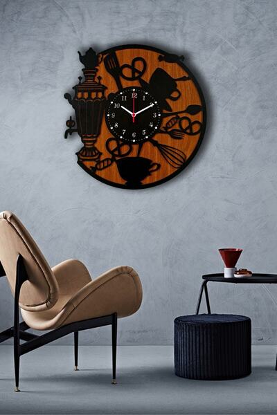 Pey Aksesuar Mutfak - Cafe Dekoratif Duvar Saati 50 Cm