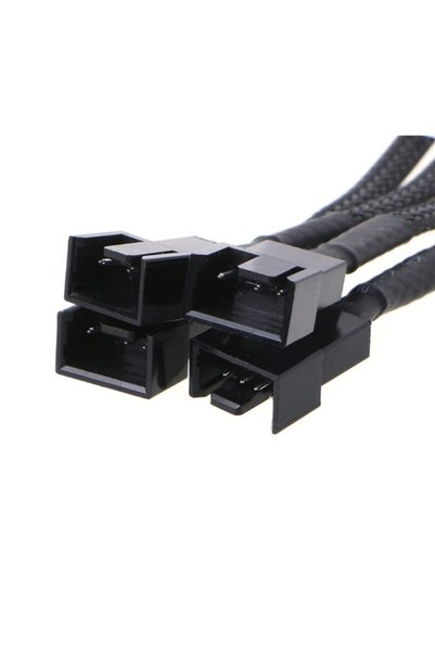 Alfais 4987 4 Pin Fan Çoklayıcı Y Pwm Çoklayıcı Splitter Kablosu 4 Port