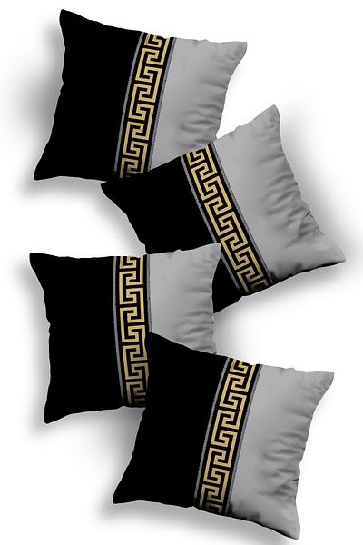 Skhome Double Side Printed Special Design Decorative 4-Piece Throw Pillow Case