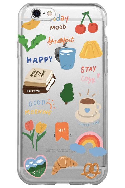 WANNA PROTECT iPhone 6 Plus Sticker Design Patterned Transparent Silicone Pho...