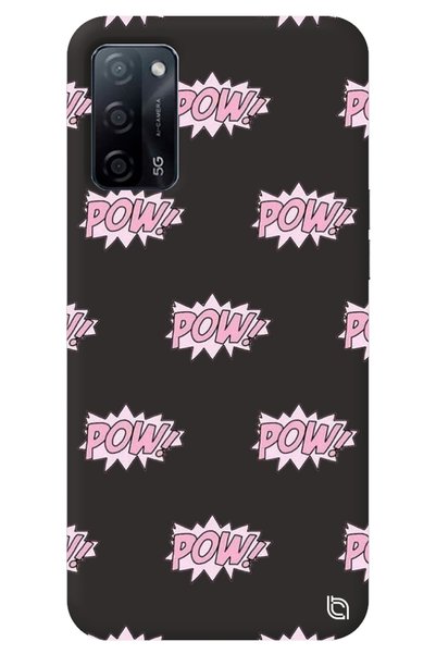 WANNA PROTECT Oppo A52 Black Color Pow Inside Velvet Patterned Silicone Phone...