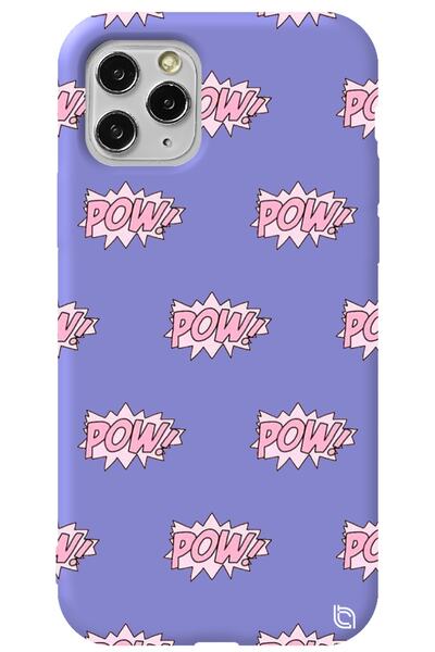 WANNA PROTECT iPhone 11 Pro Max Lilac Colored Pow Velvet Patterned Silicone P...