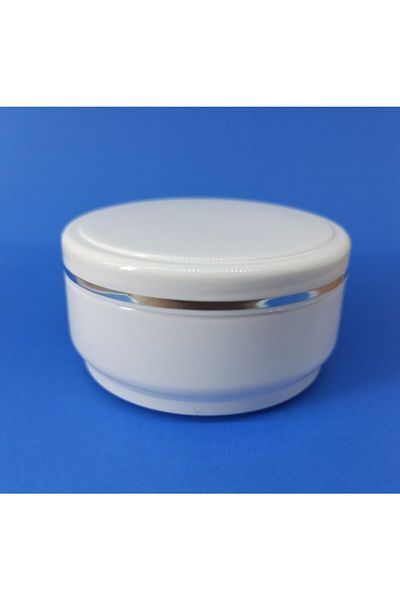 demethome Cutie de lux cu dungi albe 100 ml goală pentru pomade-crem-cosmetice 100 buc