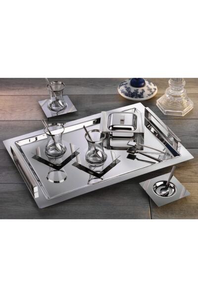 Tiamo Mira Paslanmaz Çelik Çay Seti