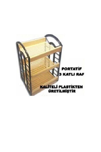 abnturk Tezgah Üstü Demonte Bardak Durulama Rafı 3 Katlı Kaliteli Plastik Bul...