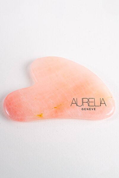 Aurelia Genève Rose Quartz Gua Sha Crystal - Heart - Gua Sha Taşı - Pembe Kuvars