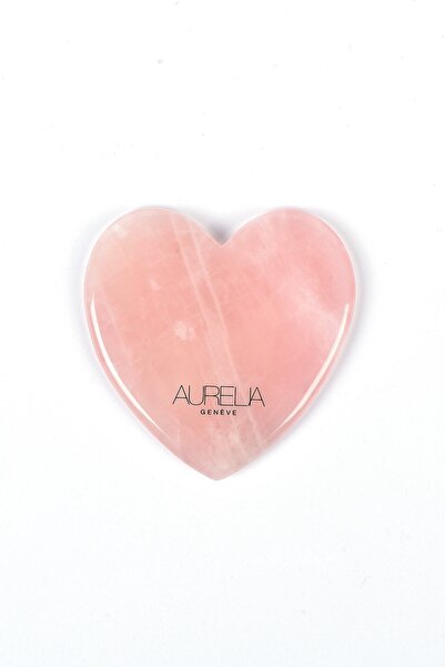 Aurelia Genève Rose Quartz Flat Heart Gua Sha - Yassı Kalp Şekilli gua sha Ta...