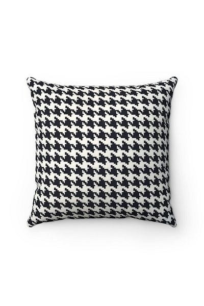 FUS BLUE Houndstooth Patterned Throw Pillow Cover