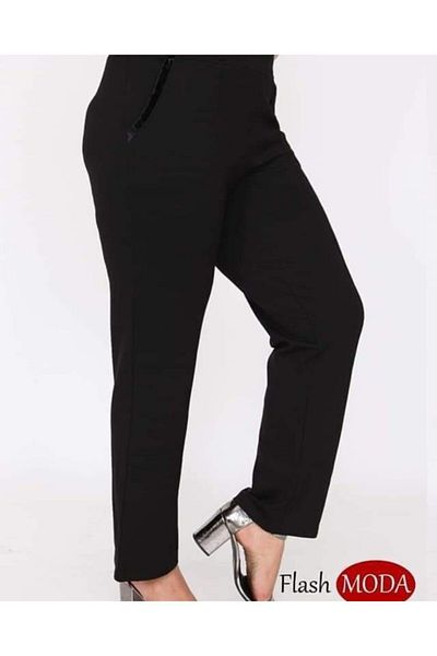 İyisini İstersen Women's Classic High Waist Large Size Standard Winter Steel Knit Trousers