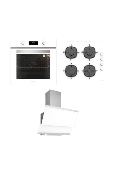 Silverline Ankastre Set; Bo6502w01 Fırın, Cs5335w01 Ocak, Classy 60cm Davlumbaz