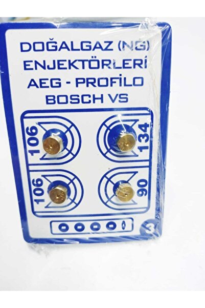 Universal Aeg Profilo Bosch Ocak Doğalgaz Enjektör Takımı 4'lü Set 7 Lik