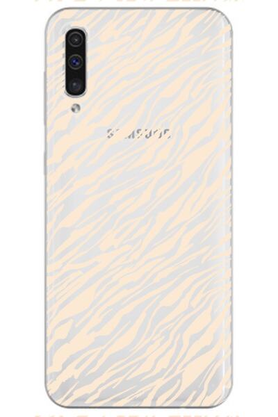 WANNA PROTECT Samsung A70 Çizgiler Tasarımlı Desenli Şeffaf Silikon Telefon K...