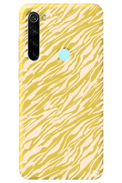 WANNA PROTECT Xiaomi Redmi Note 8 Yellow Colored Lines Inside Velvet Patterne...