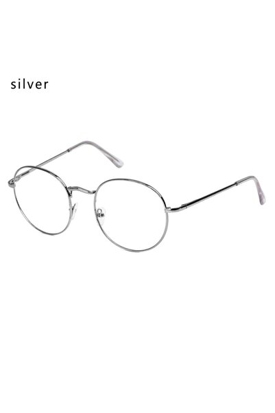 TrendMilano Yeni Moda Yuvarlak Ekran Gözlüğü Vintage Sc Gümüş