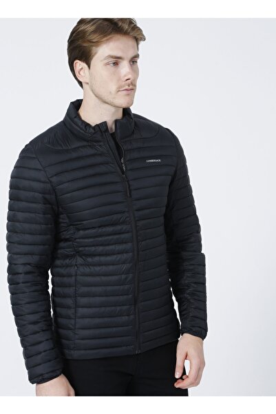 lumberjack 1w Sn21 Perry Велосипедний комір Довгі рукави Нормальний крій Прямий Чорний Чоловічий пальто