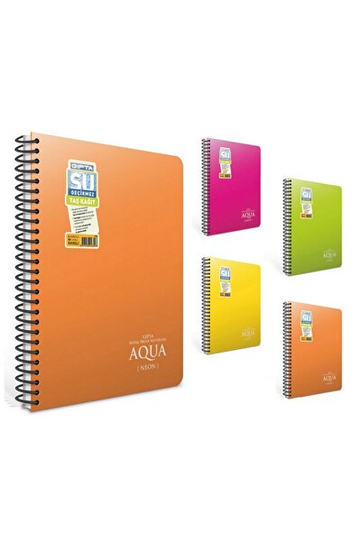Gıpta Aqua Neon A4 80 Yaprak Kareli PP Kapak Spiralli Defter (1910)