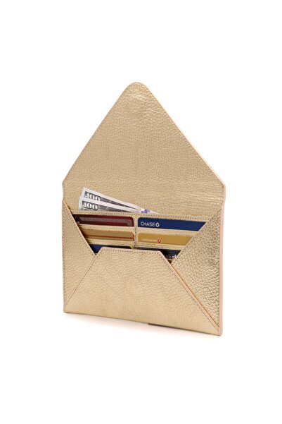 OttoAngelino Πορτοφόλι Otto Angelino Γνήσιο Δερμάτινο Εξαιρετικά Λεπτό RFID Μαγνητικό Προστατευμένο Γράμμα Πορτοφόλι - Χρυσό