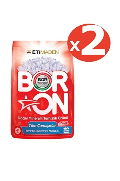 Eti Matik Boron Doğal Minarelli Temizlik Ürünü 4 Kg X2 Adet 52 Yıkama