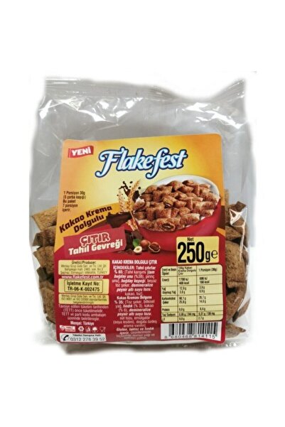 Kakao Krema Dolgulu Çıtır Tahıl Gevreği 250 gr