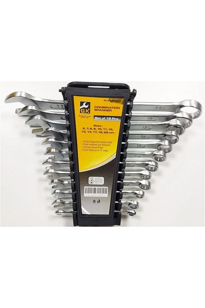 MOONSHOP Gk Tools 12 Piece Combined Key Flat Star Set