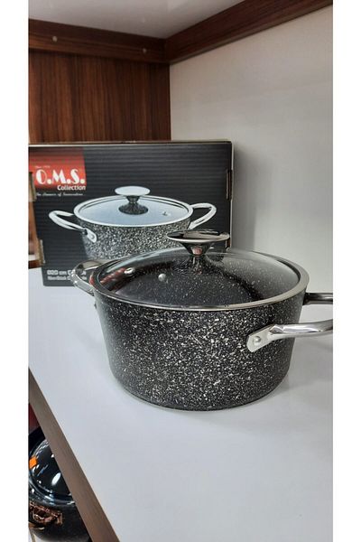 OMS Granite Deep Pot 3116 with Induction Base 20 Cm