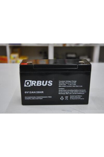 ORBUS 6v 12ah Akü Terazi-el Feneri-şarjlı Araba