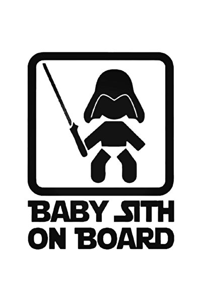 Universal Baby Sith On Board Star Wars Sticker Araba Oto Arma Duvar Sticker Ev Dekoratif Çıkartma 20 Cm