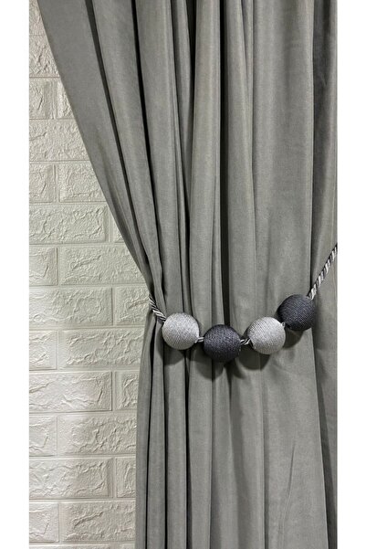 Helezoni Cortina de fundal 5 Ball Sleeve Gri antracit