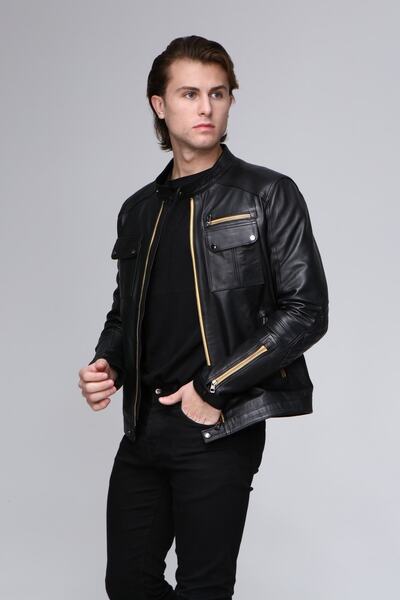 CE-YIL DERİ ÜRÜNLERİ معطف جلد طبيعي