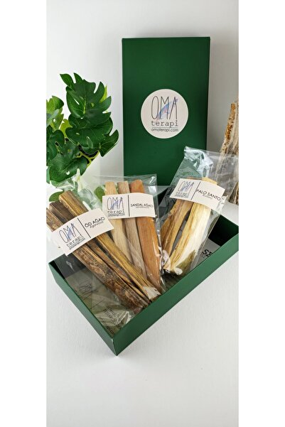 OMA Terapi Sandal Ağacı Öd Ağacı Ve Palo Tütsü Paketi 60 gr Tütsü Seti