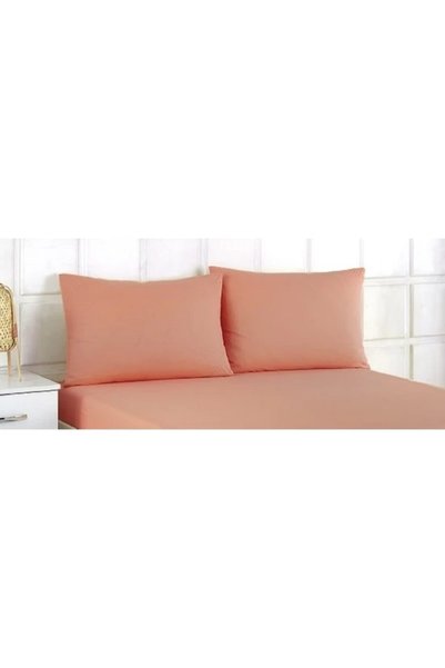 Valezium 50x70 Cm Fata De Perna Bumbac Color Salmon - 2 Bucati cu Husa