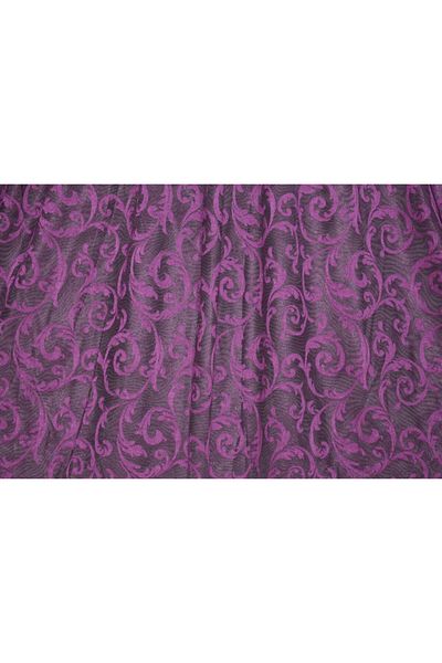 AKÇA TEKSTİL Sultan 2 Purple Color Single Wing Ready-made Planted Pleated Background Curtain 75*260 Cm