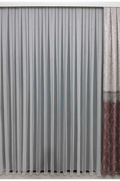 ISSA TEKSTIL Düz Tül Perde Grek Kurşunlu Sık Pile 1/3