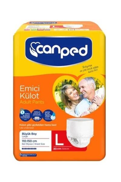 Canped سراويل داخلية مقاس L 30 قطعة حفاضات للمرضى