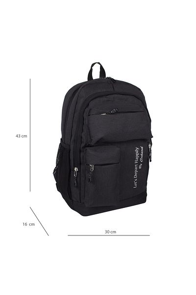 Bagacar Unisex μαύρο σακίδιο πλάτης 20101