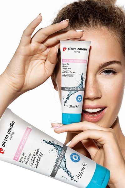 Pierre Cardin 3 in 1 Face Mask 100 ml - 3 in 1 Facial Cleansing Peeling Mask