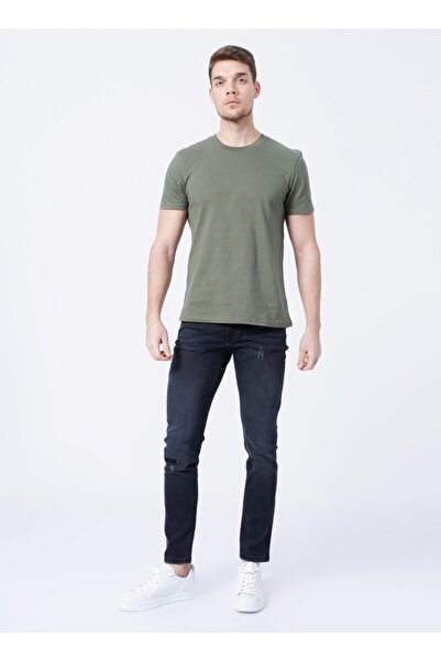 Fabrika 4669k سروال دينم رجالي أسود مستقيم بخصر منخفض