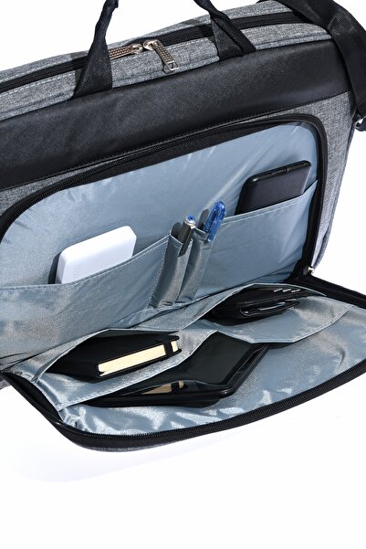 By Hakan Eye 3475 Лаптоп чанта с отделения за документи 17''-18'' Сива