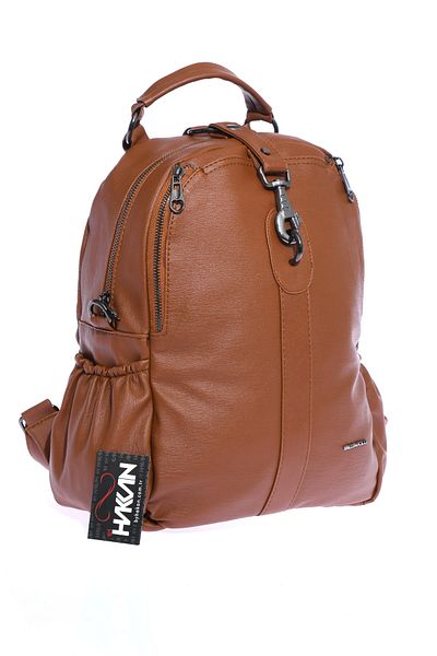 By Hakan Mega-512 Washed Leather Γυναικείο Σακίδιο Πλάτης Καφέ