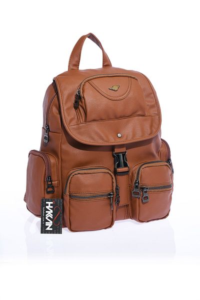 By Hakan Γυναικείο σακίδιο πλάτης Mega-511 Washed Leather Tan