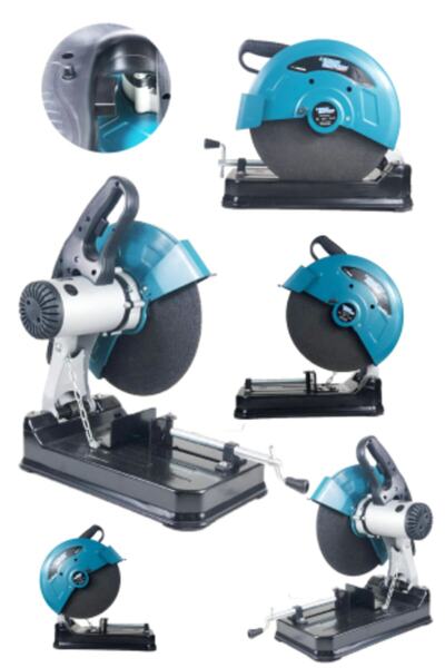 Lieber German 2600 Watt Çelik Dişli Şanzuman Bakır Sargılı 355 Mm Profil Ahşap Metal Kesim Makinesi Kafa Koparma