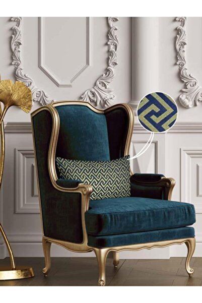 Mrs.Gugar Midnight Blue Luxury Rectangular Throw Pillow Cover